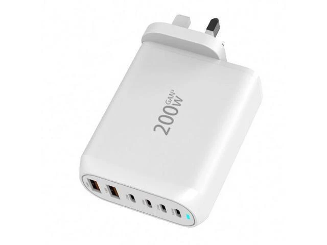 Alt view image 12 of 12 - GaN Tech 200W 2 Sockets Cigarette Lighter Splitter 3 Ports Dual USB QC3.0 PD30W Type-C Separated 2 Switches Car Charger White AU