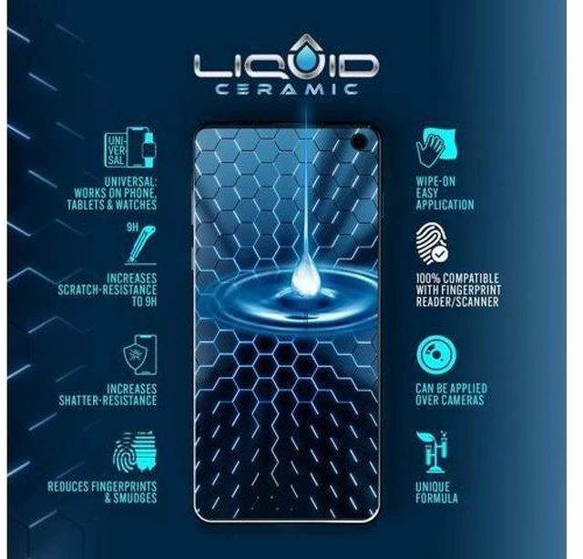 Alt view image 11 of 12 - Glass Screen Protector With $200 Coverage | Wipe On Shatter and Scratch Resistant Nano Protection for All Phones Tablets and Smart Watches - Universal