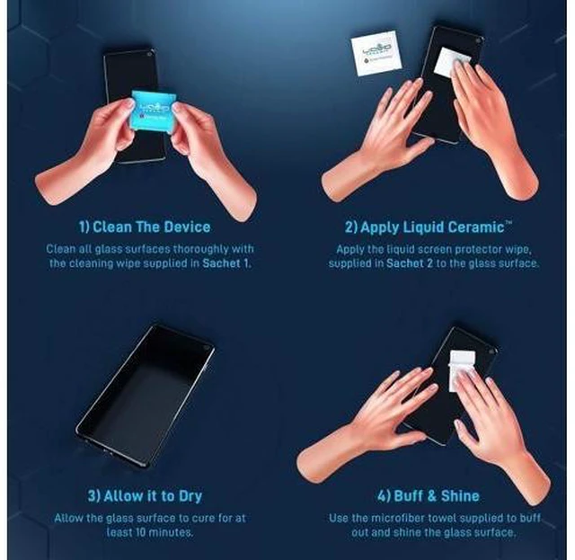 Alt view image 10 of 12 - Glass Screen Protector With $200 Coverage | Wipe On Shatter and Scratch Resistant Nano Protection for All Phones Tablets and Smart Watches - Universal