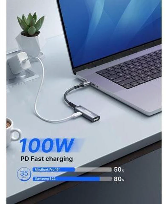 Alt view image 12 of 14 - USB C to HDMI with PD Charger Adapter 2-in-1 Type C to HDMI 4K@30Hz/100W Charging Compatible with iPhone 17 Pro Max/Air/ 16 Pro Max/15 Pro Max S24/S23 MacBook Steam Deck ROG Ally