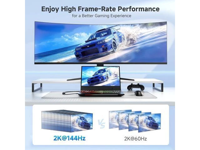 Alt view image 11 of 14 - Braided Aluminum USB C to HDMI Adapter Support 4K 60Hz 2K 144Hz and HDR (HDMI to USB C Adapter) in Matte Black for iPhone 16/15 Pro Max Plus MacBook XPS Surface Pro