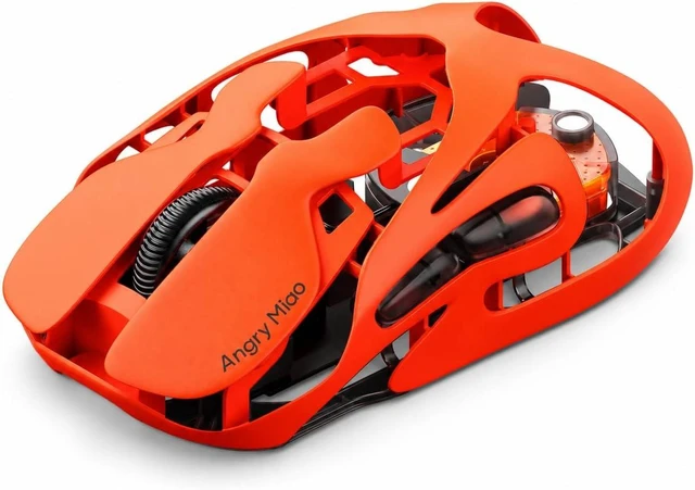Alt view image 8 of 14 - Infinity Gaming Wireless Mouse 49g Ultralight Metal Design, 30000 DPI PAW3950 Sensor, Dual 8K Polling, Hot-Swappable Battery, Tri-Mode 2.4G/Bluetooth/Wired RGB Gaming Mouse- Blaze Orange