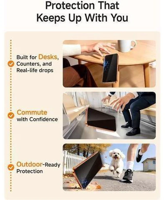 Alt view image 12 of 14 - 3-Pack Screen Protector for iPhone 17 Pro SmartPull Box Pro Installation System 5X Stronger Reinforced Glass Advanced Shatter Resistance