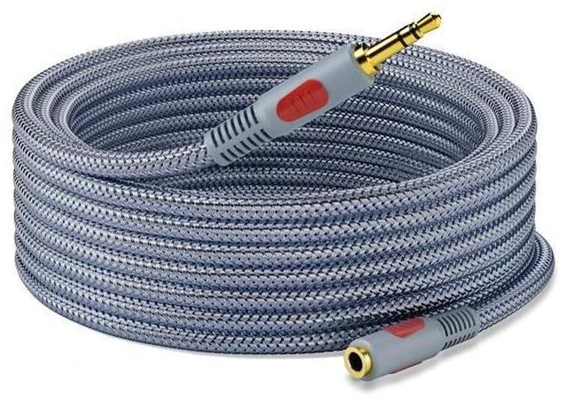 Alt view image 8 of 14 - Headphone Extension Cable 50 ft Double Shielded 3.5mm Male to Female Extension Cable AUX Stereo Audio Extension Cord Braided 1/8 Long 3.5mm Extension Cord