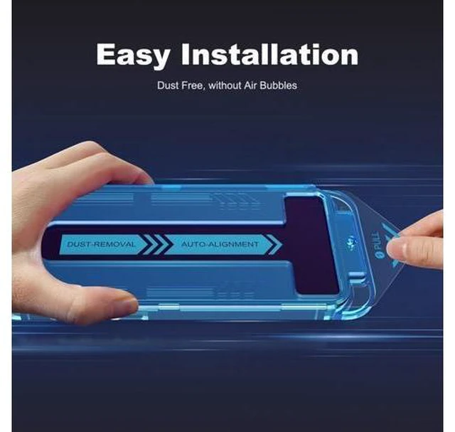 Alt view image 7 of 10 - for iPhone 16 Plus Privacy Screen Protector Gradient Color Tempered Glass Bubble Free Easy Installation Auto Dust-Elimination Anti Blue Light