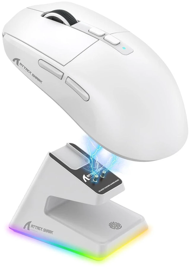 Alt view image 2 of 2 - X6 Lightweight Wireless Gaming Mouse with RGB Backlight Charging Base,Tri-Mode Wired/2.4GHz/BT5.2,26