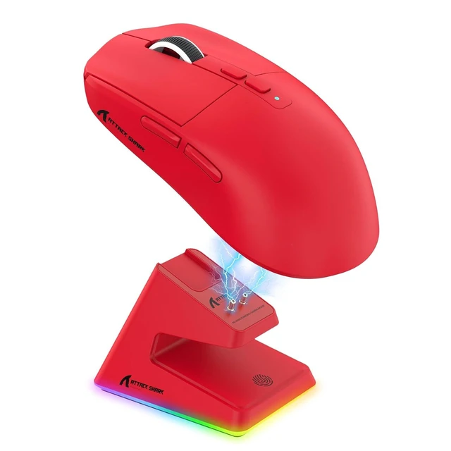 Alt view image 2 of 2 - X6 Lightweight Wireless Gaming Mouse with RGB Backlight Charging Base,Tri-Mode Wired/2.4GHz/BT5.2,26