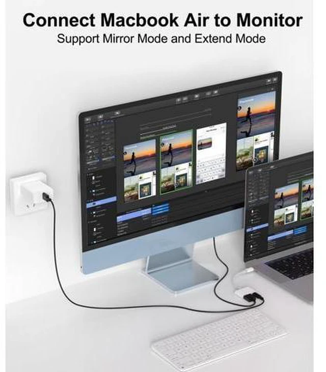 Alt view image 10 of 14 - USB-C to HDMI Adapter 4K@120Hz for iPhone 15 16 17 to TV MFi Certified Type-C to HDMI 2.3 Dongle Cord with 100W Fast Charging Port for MacBook Pro/Air iPad Pro iMac Galaxy S25/S24 and More