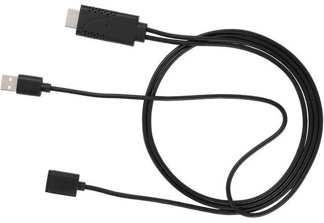 Alt view image 10 of 14 - 2 in 1 1080P USB to HDMI Adapter USB Female to HDMI Male iPhone Android Black 1M