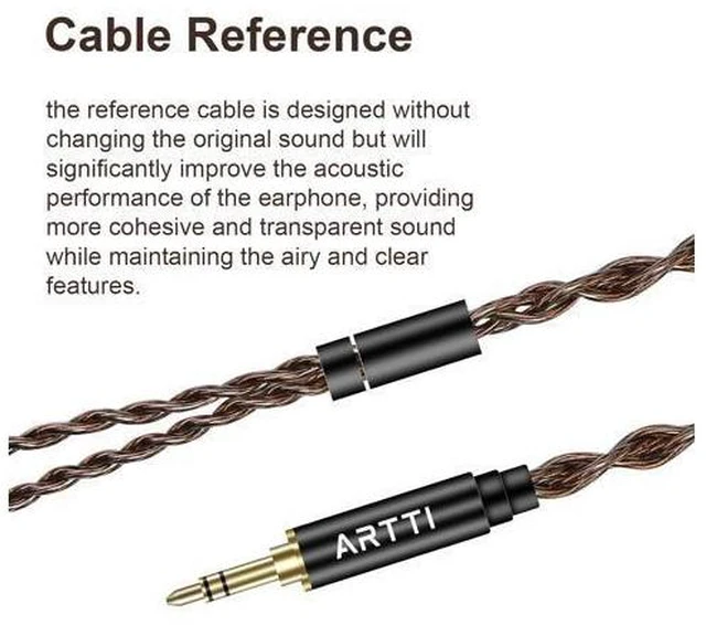 Alt view image 9 of 14 - A1 Upgraded 4 Core Monocrystalline Copper Detachable Earphone Cable IEM Cable in-Ear Headphone Audio Cable (2pin-0.78mm 3.5mm)