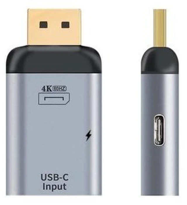 Alt view image 7 of 9 - USB-C Type C Female Source to Displayport DP Sink HDTV & PD Power Adapter 4K 60hz 1080p for Phone & Laptop