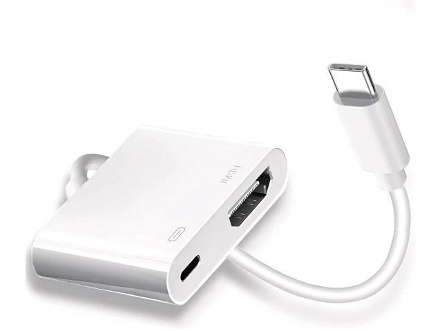 Alt view image 8 of 14 - USB C to HDMI for TV 4K@60Hz Type C to HDMI Adapter with Charging Port iPhone to Hdmi to USB C Adapter Compatible for iPhone 16/15 Series/iPad Pro/Galaxy/MacBook Pro to HDTV Projector
