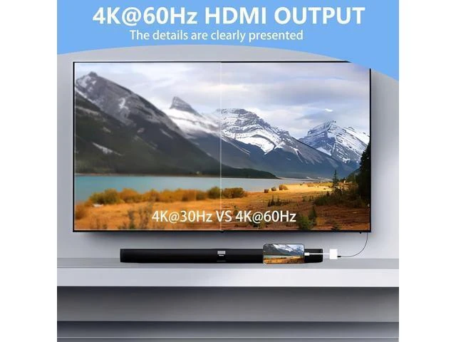 Alt view image 11 of 14 - USB C to HDMI for TV 4K@60Hz Type C to HDMI Adapter with Charging Port iPhone to Hdmi to USB C Adapter Compatible for iPhone 16/15 Series/iPad Pro/Galaxy/MacBook Pro to HDTV Projector