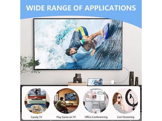 Alt view image 12 of 14 - USB C to HDMI for TV 4K@60Hz Type C to HDMI Adapter with Charging Port iPhone to Hdmi to USB C Adapter Compatible for iPhone 16/15 Series/iPad Pro/Galaxy/MacBook Pro to HDTV Projector