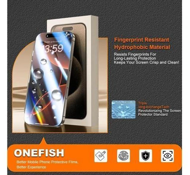 Alt view image 11 of 14 - for iPhone 14 Pro Max 6.7 inch Tempered Glass Screen Protector 2 Pack Auto Dust-Elimination Easy Installation HD Clear Screen Protector