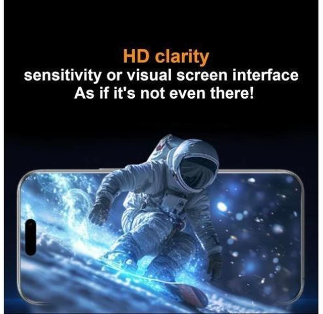 Alt view image 13 of 14 - for iPhone 14 Pro Max 6.7 inch Tempered Glass Screen Protector 2 Pack Auto Dust-Elimination Easy Installation HD Clear Screen Protector