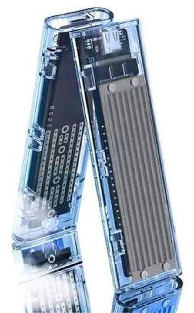 Alt view image 7 of 12 - M.2 SSD Enclosure 10Gbps NVMe/NGFF-SATA Dual Protocol USB 3.2 Gen2 Type C SSD Case for 2280/2242/2230 SSD Disk Box
