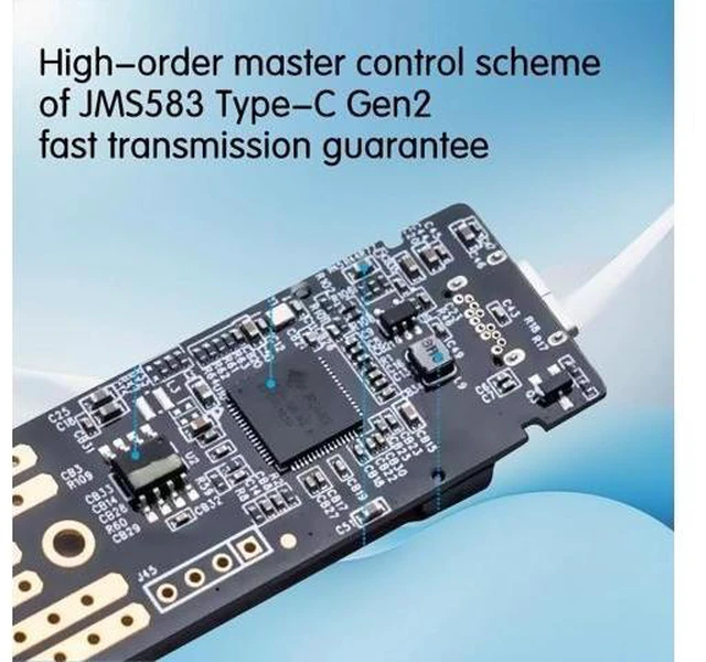 Alt view image 8 of 12 - M.2 SSD Enclosure 10Gbps NVMe/NGFF-SATA Dual Protocol USB 3.2 Gen2 Type C SSD Case for 2280/2242/2230 SSD Disk Box