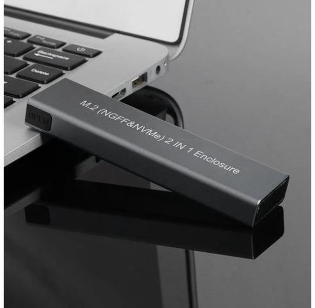Alt view image 6 of 8 - 2 in 1 Pcie Sata 30 42 60 80 M.2 to Usb 3.1 Ssd case M.2 Ngff Aluminum M2 Hdd Housing Nvme Ssd Disk Casing Ssd Enclosure