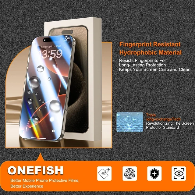 Alt view image 11 of 14 - for iPhone 14 Pro Max 6.7 inch Tempered Glass Screen Protector 2 Pack Auto Dust-Elimination Easy Installation HD Clear Screen Protector