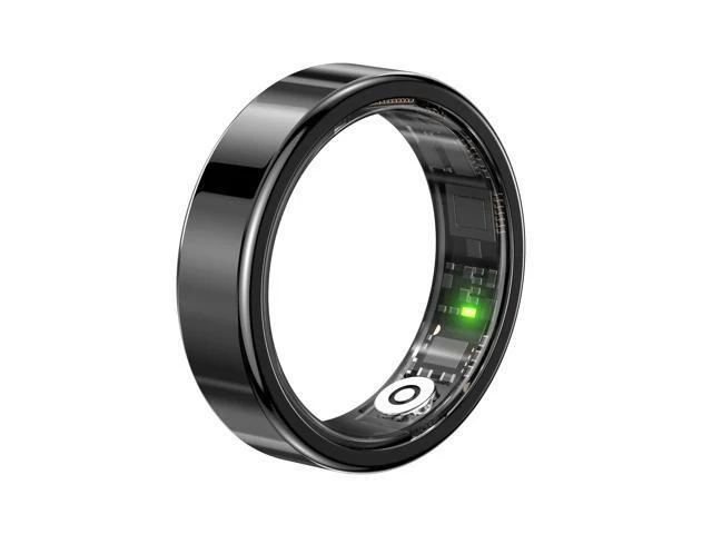 Alt view image 2 of 2 - Smart Fitness Ring with NFC Waterproof Health Tracker for Women Smart Ring with Monitor ECG Black size13