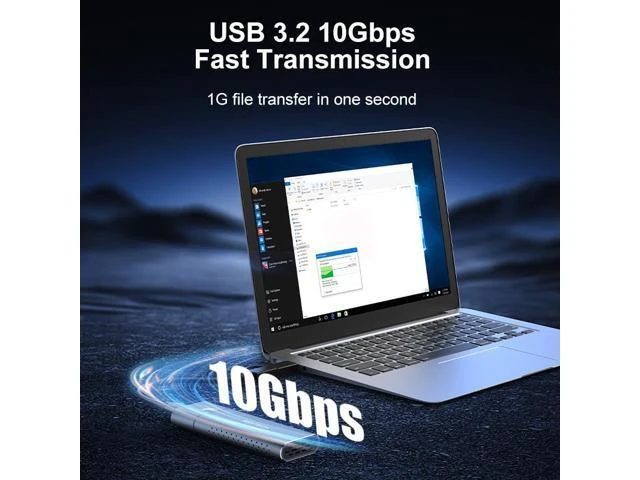 Alt view image 10 of 12 - Read to Ship Portable USB 3.2 Type C M2 Nvme PCle Sata NGFF Dual Protocol SSD Case Aluminum SSD Enclosure Box for 2242/2260/2280