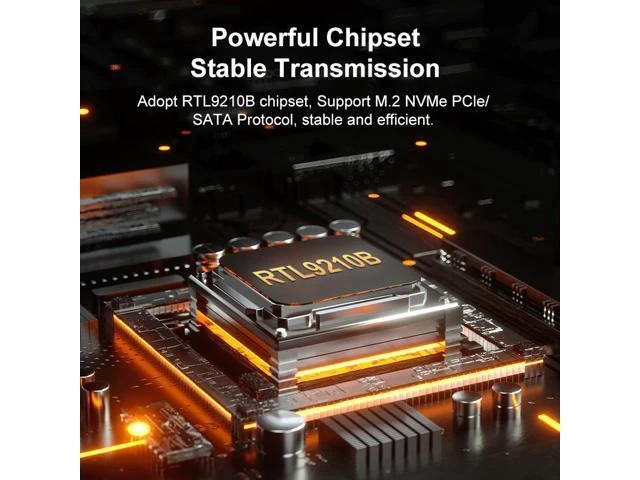Alt view image 11 of 12 - Read to Ship Portable USB 3.2 Type C M2 Nvme PCle Sata NGFF Dual Protocol SSD Case Aluminum SSD Enclosure Box for 2242/2260/2280