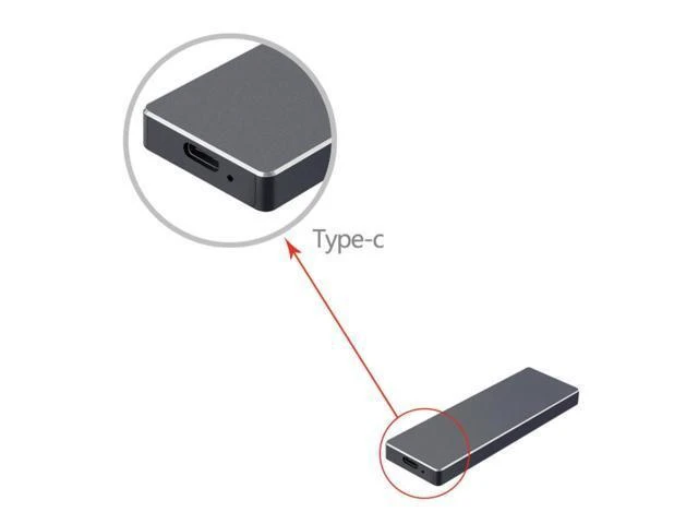 Alt view image 7 of 10 - Dual Protocol USB3.2 GEN2 M.2 NVME SATA NGFF HDD Enclosure Aluminum Hard Disk Drive Case Type-C Universal M.2 Enclosure Box