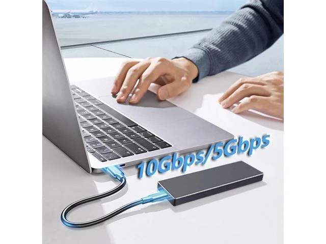 Alt view image 10 of 10 - Dual Protocol USB3.2 GEN2 M.2 NVME SATA NGFF HDD Enclosure Aluminum Hard Disk Drive Case Type-C Universal M.2 Enclosure Box