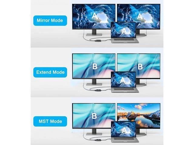 Alt view image 12 of 14 - USB to HDMI Adapter for 2 Monitors USB 3.0 to Dual HDMI Adapter 1920 * 1080P@60HZ Full HD Audio Video Graphics Converter Cable Comaptible with Windows 7/8/8.1/10/11