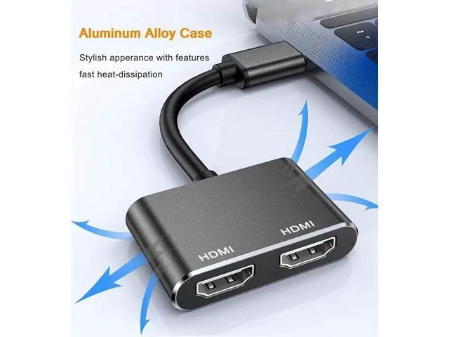 Alt view image 14 of 14 - USB to HDMI Adapter for 2 Monitors USB 3.0 to Dual HDMI Adapter 1920 * 1080P@60HZ Full HD Audio Video Graphics Converter Cable Comaptible with Windows 7/8/8.1/10/11