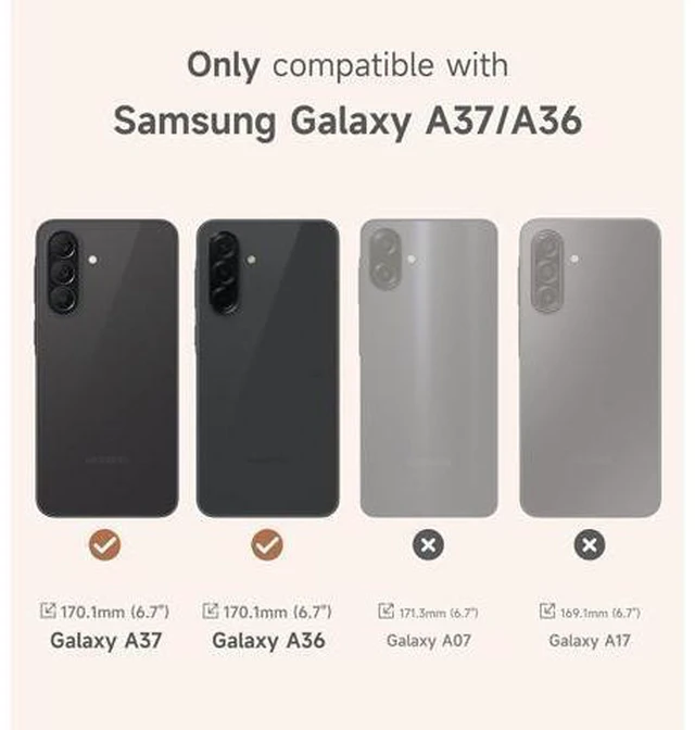 Alt view image 9 of 14 - for Galaxy A37/A36 5G Case Compatible with MagSafe Shockproof Bumper Cover Slim Magnetic Protective Cases with Camera Cover & Adjustable Metal Kickstand for Galaxy A37/A36 5G Black