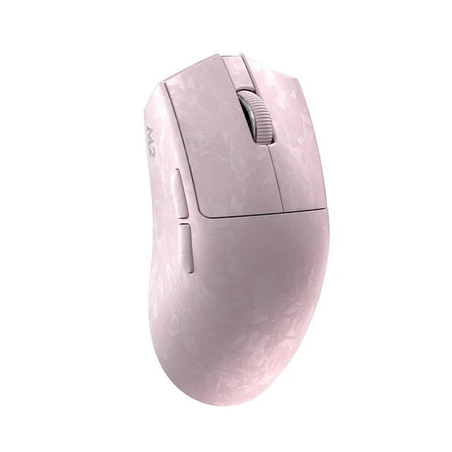 Alt view image 2 of 2 - M2 Dual 8K Wireless Gaming Mouse, PAW3395, 6-Level DPI(Pink) | Carbon Fiber Texture; Up to 30000 DPI