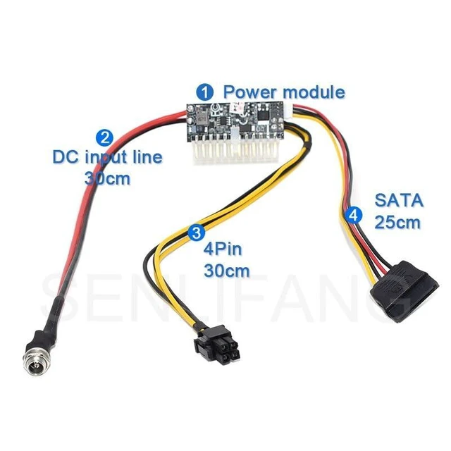 Alt view image 8 of 10 - New for PC Computer Network Server DC-ATX-250W DC-ATX-300W Power Supply Module Switch ATX 24Pin MINI ITX PSU Pico 6Pin 12V