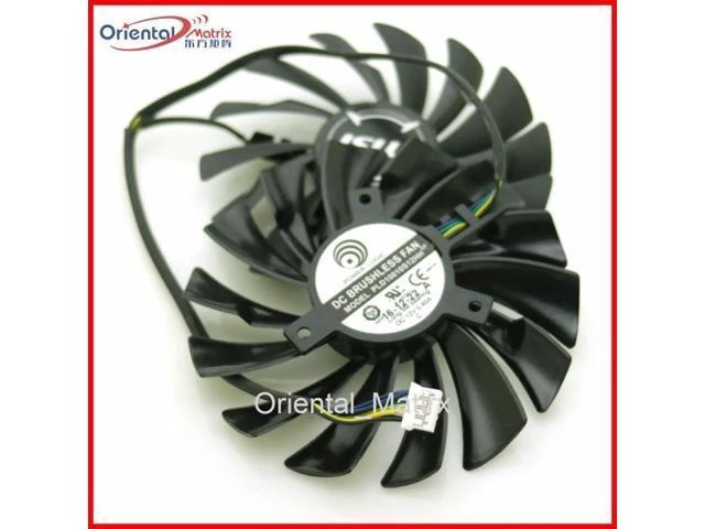 Alt view image 10 of 12 - 2pcs/lot PLD10010S12HH DC12V 0.40A 95mm VGA Fan 4Pin For MSI GTX1060 GTX1070 Graphics Card Fan