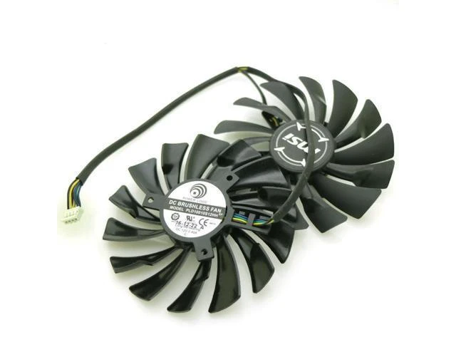 Alt view image 12 of 12 - 2pcs/lot PLD10010S12HH DC12V 0.40A 95mm VGA Fan 4Pin For MSI GTX1060 GTX1070 Graphics Card Fan