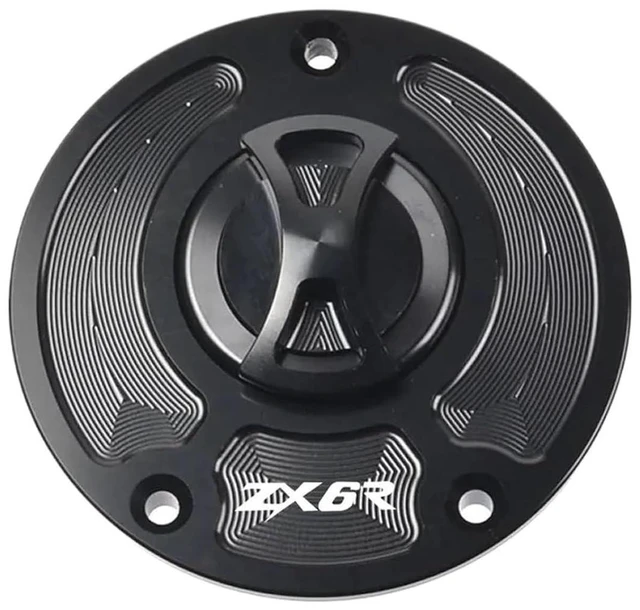 Alt view image 8 of 14 - ZX6R Fuel Tank Cap Keyless Motorcycle Fuel Fit for Gas Tank Cap Cover Fit for Ninja ZX6R 636 ZX636R 2007-2018(Black)