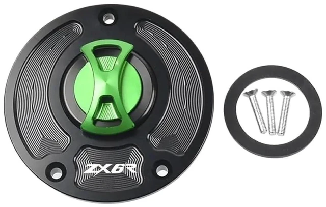 Alt view image 12 of 14 - ZX6R Fuel Tank Cap Keyless Motorcycle Fuel Fit for Gas Tank Cap Cover Fit for Ninja ZX6R 636 ZX636R 2007-2018(Black)