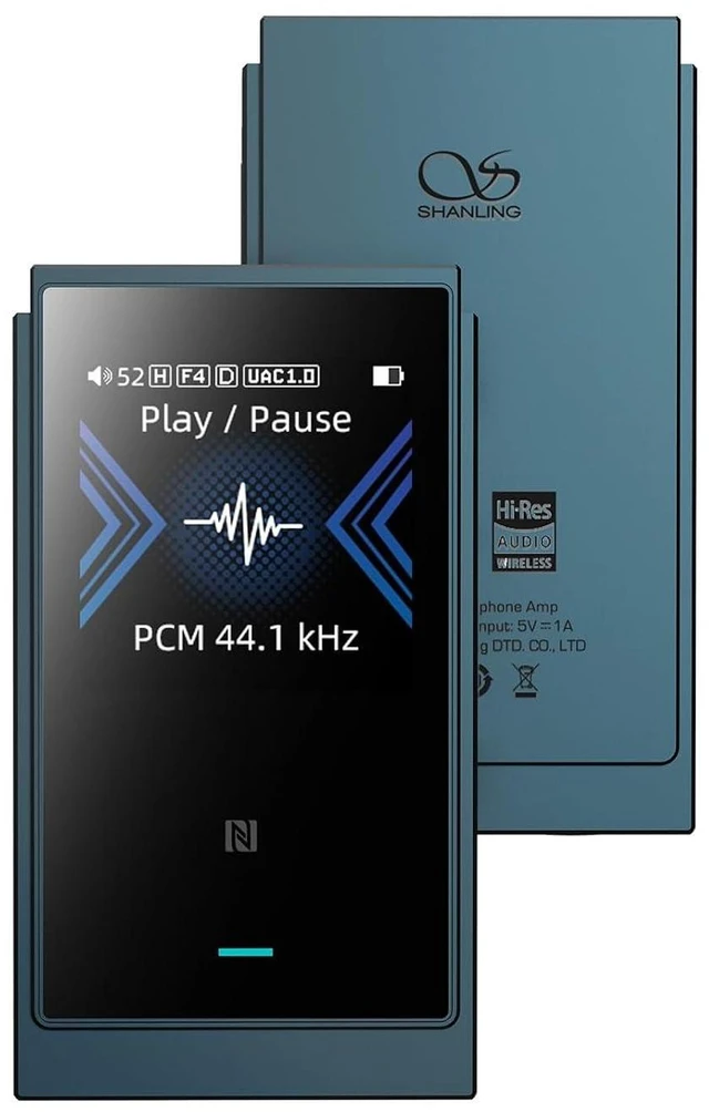 Alt view image 7 of 12 - UP6 Portable Headphone Amp, Bluetooth5.2 DAC, LDAC/APTX/NFC/CVC8.0 HD Microphone, 1.54inch LCD Screen Music Mode/Game Mode/Car Mode, 4+Hours Playtime (Blue)