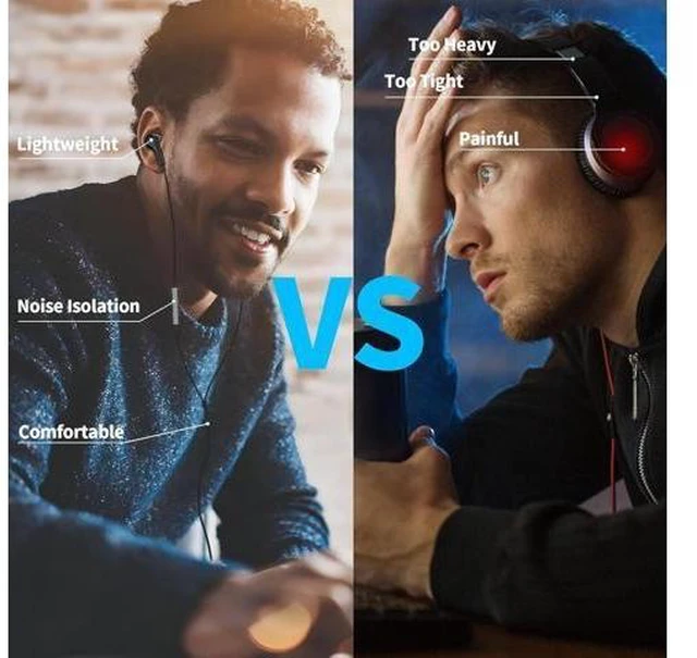 Alt view image 12 of 14 - USB Headphones with Microphone for Laptop 7.5ft Magnetic Wired Earbuds Noise Isolation in-Ear Earphones with Mute Volume Control Stereo Bass for PC Desktop Dell HP Acer Laptop Meetings/Music School