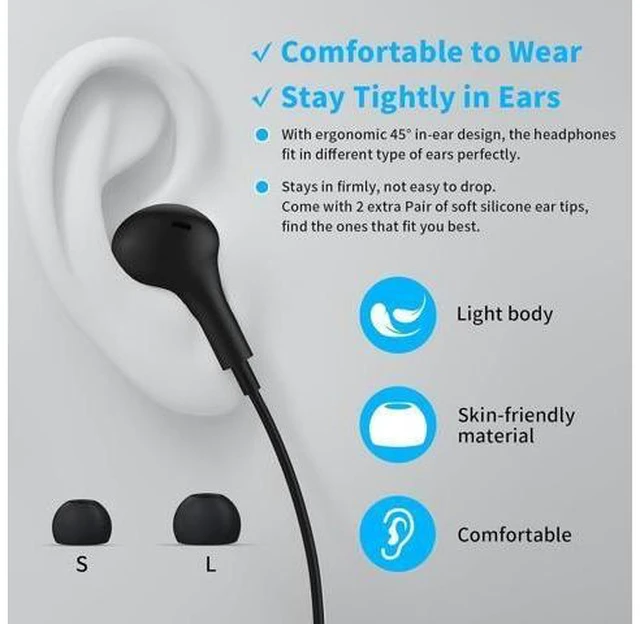 Alt view image 13 of 14 - USB Headphones with Microphone for Laptop 7.5ft Magnetic Wired Earbuds Noise Isolation in-Ear Earphones with Mute Volume Control Stereo Bass for PC Desktop Dell HP Acer Laptop Meetings/Music School