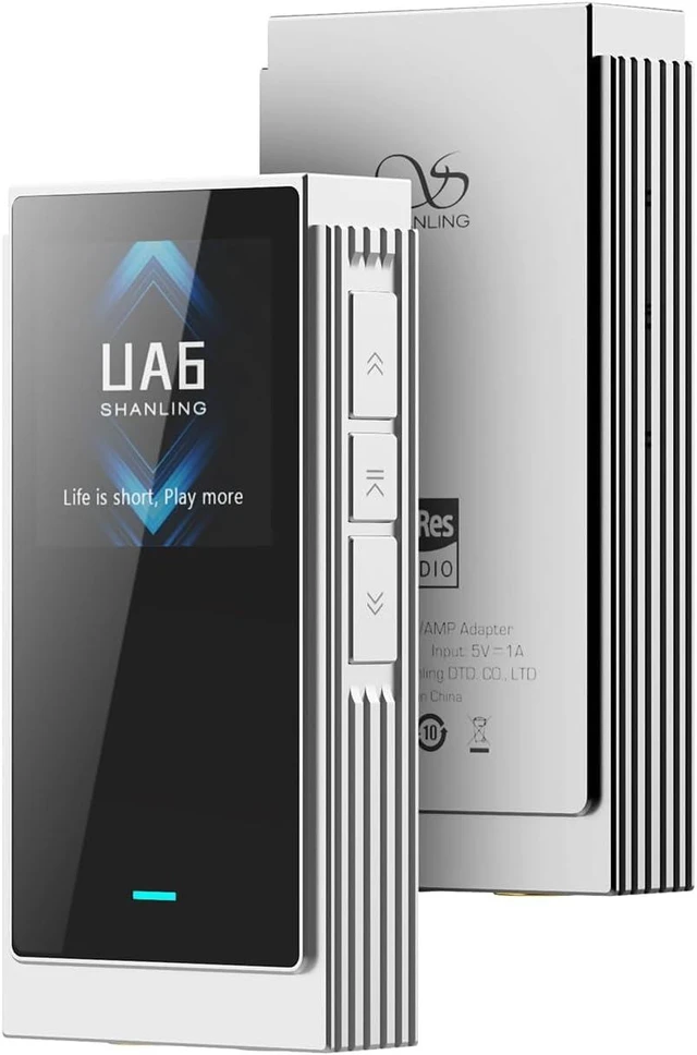 Alt view image 8 of 14 - USB DAC UA6 Portable Headphone Amplifier, CS43131x4 DAC, 768kHz/32bit DSD512, 1.3IN Display, for Android/iOS/Mac/Windows, 3.5/4.4mm/SPDIF Output, Up to 361mW@32 Output (Grey)