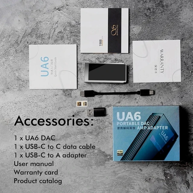 Alt view image 11 of 14 - USB DAC UA6 Portable Headphone Amplifier, CS43131x4 DAC, 768kHz/32bit DSD512, 1.3IN Display, for Android/iOS/Mac/Windows, 3.5/4.4mm/SPDIF Output, Up to 361mW@32 Output (Grey)