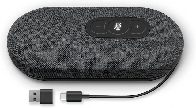 Alt view image 8 of 14 - USB Speakerphone, Conference Computer Speakers with Microphone for Home Office Calls, 360 Degree Enhanced Voice Pickup, Noise Reduction, Echo Cancellation, Compatible with Zoom, Teams, Skype