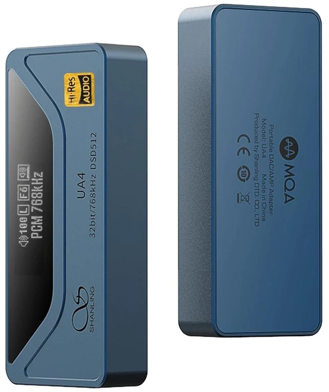 Alt view image 9 of 14 - UA4 Headphone Amplifier,Portable USB DAC AMP,Support MQA 16X,768kHz DSD512,High Driving Power for Android/iOS/Mac/Windows,dongle Volume Control,3.5/4.4mm up to 237mW@32 Output (Blue)