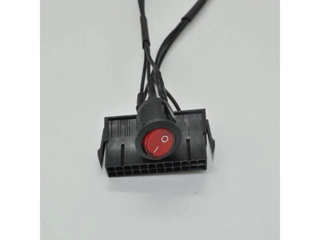 Alt view image 4 of 4 - 24 Pin Cable Switch cable 24Pin Power Supply Synchronizer ATX Mining Power Start Switch Power tester cable Computer Adaptor