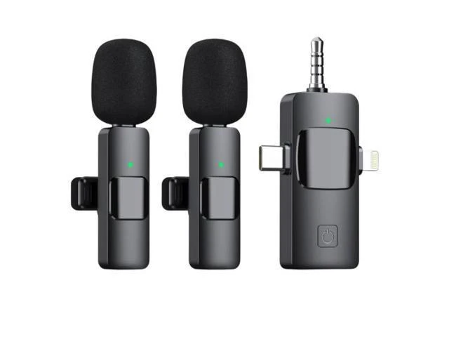 Alt view image 7 of 12 - 3 in 1 Portable Wireless Lavalier Microphone for Mobile Live Streaming Outdoor Shooting Short Video Recording