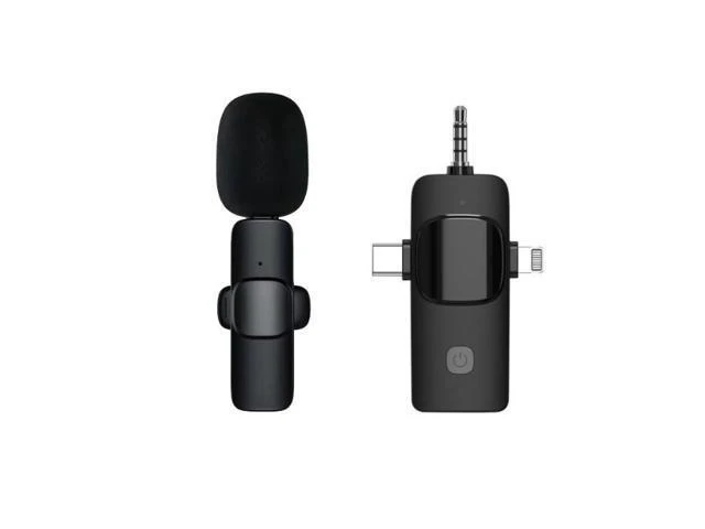 Alt view image 8 of 12 - 3 in 1 Portable Wireless Lavalier Microphone for Mobile Live Streaming Outdoor Shooting Short Video Recording