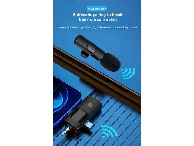Alt view image 10 of 12 - 3 in 1 Portable Wireless Lavalier Microphone for Mobile Live Streaming Outdoor Shooting Short Video Recording
