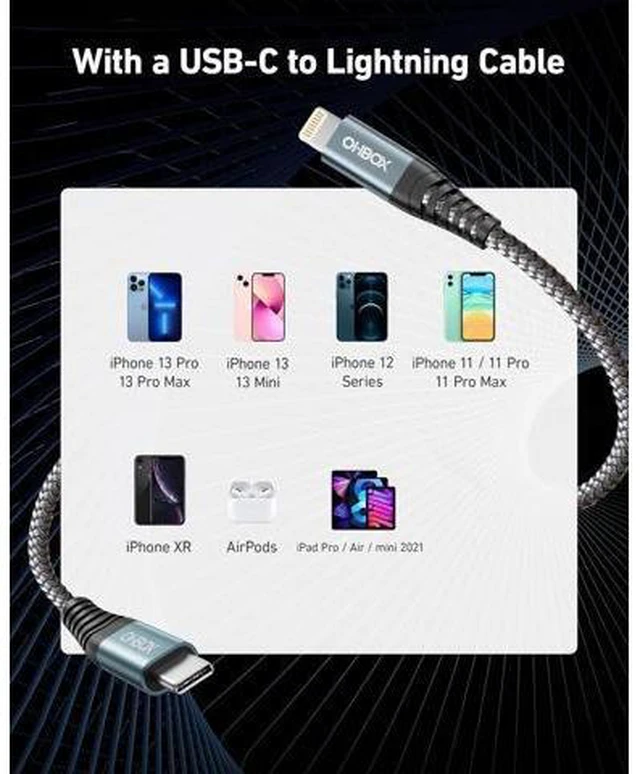 Alt view image 12 of 12 - iPhone Fast Charger 10FT 2Pack USB C to Lightning Cable for iPhone 10Foot Long USBC iPhone Charger Type C iPhone Charging Cord Compatible with iPhone 14 13 12 11 Pro Max XR XS X 8 Plus SE iPad